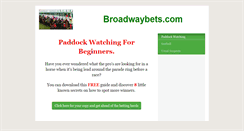 Desktop Screenshot of broadwaybets.com