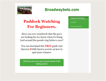 Tablet Screenshot of broadwaybets.com